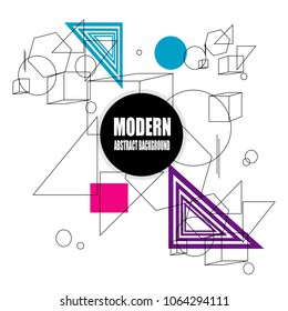 collection outline modern abstract pattern background banner label poster flyer with geometric outline  polygonal triangular style illustration vector