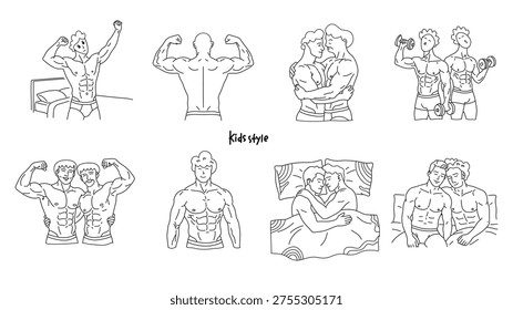 Collection outlined fit males