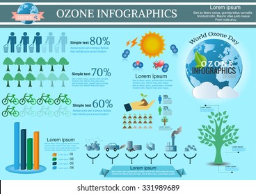 Collection Ozone of infographic  elements .Vector illustration