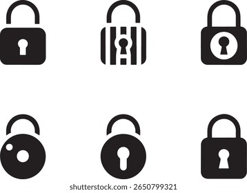 Collection of Padlock Icons Security and Privacy Concept Digital Protection Symbols for Websites and Applications Cyber Illustrations