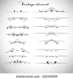 collection of page dividers and ornate headpieces vintage style vector illustration