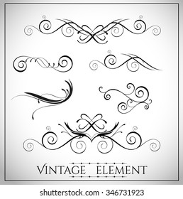 collection of page dividers and ornate headpieces vintage style vector illustration