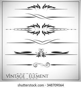 collection of page dividers and ornate headpieces vintage style vector illustration