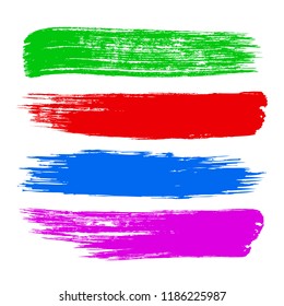 Collection of paint, brush strokes – vector