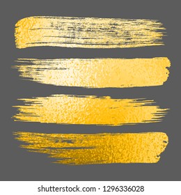 Collection of paint, brush strokes – vector