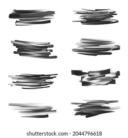 Collection of paint brushes for design. The best design brushes. Black art abstract brushes for art painting.