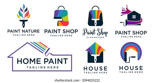 collection Paint Logo . Template Design Vector