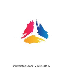 Collection of paint on white background, Isolate brush stroke painting vector clipart, watercolor painting splat stroke for graphic elements