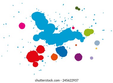 Collection of paint splash. Isolated on white background.