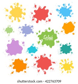 Collection of paint splash.  Isolated on white background. Element for your designs, projects, promotional sales and other your projects