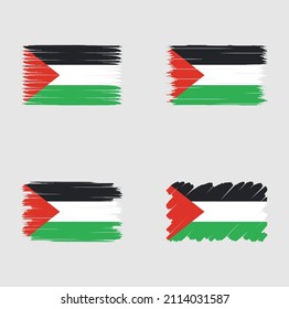 Collection Of Palestine Or Gaza Flag Brush