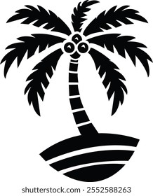 A Collection of Palm Trees and Coconuts vector