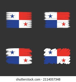 Colección de pincel de bandera de Panamá
