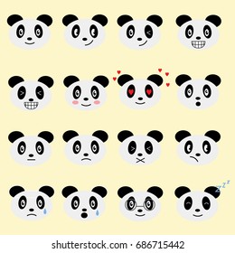 Collection panda smile
