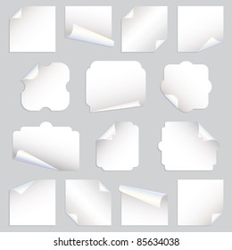 collection of paper curls for your design projects