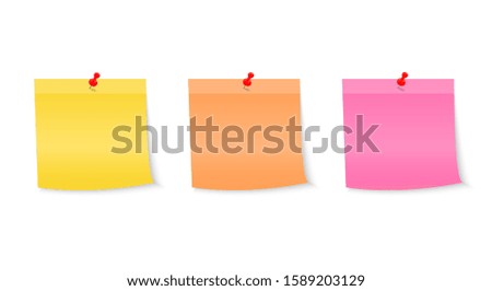 Collection paper notes pinned by a button. Notes for the message.