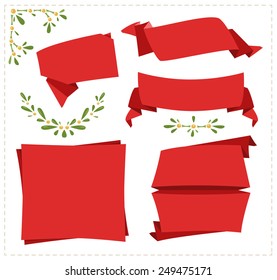 Collection paper origami banner 