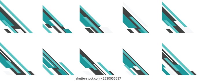 Collection Parallelogram Modern Corner Vector