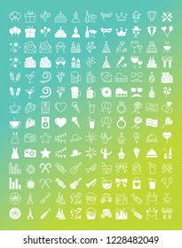 Collection of party Line  icons