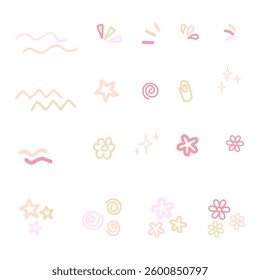 Collection of Pastel Doodle Element