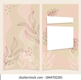 Collection pastel, modern abstract background, template for sale, advertising banner isolated on white background. Editable set, elegant design.