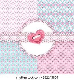 Collection Pastel Patterns Vector Illustration Stock Vector (Royalty ...