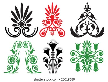 Collection pattern and ornament. Easy change for your design