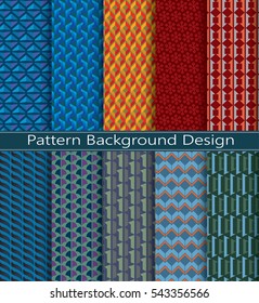 collection pattern  retro vector color geometric background