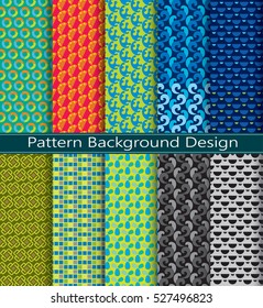 collection pattern  retro vector geometric background