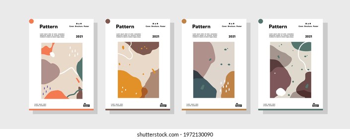 Collection of pattern templates. Curved pattern orientation vector business presentation set mock up. company branding pattern covers design layout bundle, poster
