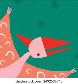 Collection of patterns with dinosaur, plants and abstract elements. Seamless vector pattern with cute dinosaurs for fabric, typography poster, card, label, brochure, flyer, page, banner design. Vector