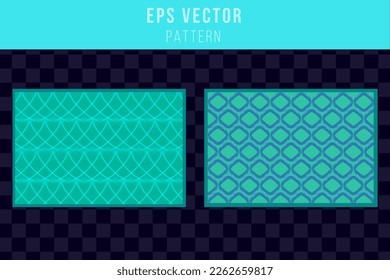 Colección de patrones. Tejido geométrico repetible de color turquesa verde. Puede encontrar fondos en el panel de swatches.