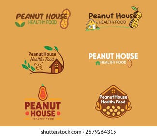 Collection of Peanut House Healthy Food Logo Designs