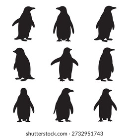 Collection of Penguin silhouettes designs