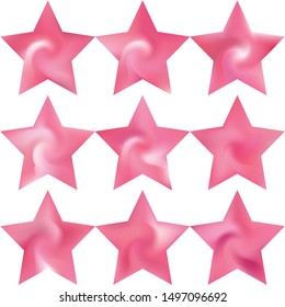 Collection of pentagram colored backgrounds. Trendy soft color element. Popular style of 90th, 80th. Violet eco fluid templates for your poster, presentation, invitation, brochure or cards.