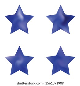 Collection of pentagram smooth backgrounds. Trendy soft color logo. Minimal style of 90th, 80th. Blue elegant and easy editable colorful fluid covers for your creative projects.