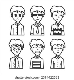 Collection of people avatars vector illustration