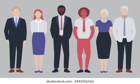 Collection of people character illustration. Group of young people avatars vector illustration design