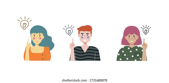 Collection of people having a good idea.