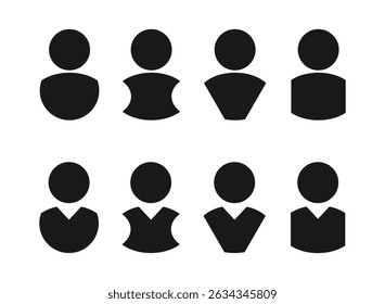 Collection of people icon flat design. User symbol for web graphic design.