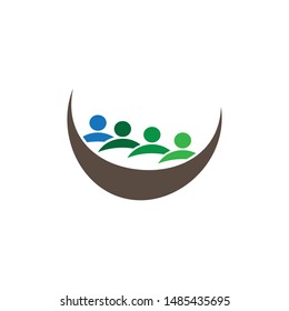 Collection Of People Icons In Circle - Vector Concept Engagement, Togetherness