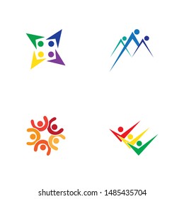 Collection Of People Icons In Circle - Vector Concept Engagement, Togetherness