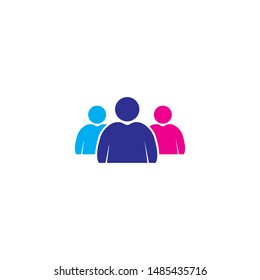 Collection Of People Icons In Circle - Vector Concept Engagement, Togetherness