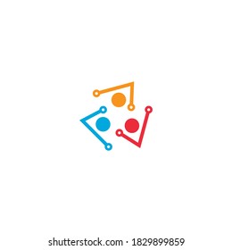 Collection Of People Icons In Circle - Vector Concept Engagement, Togetherness