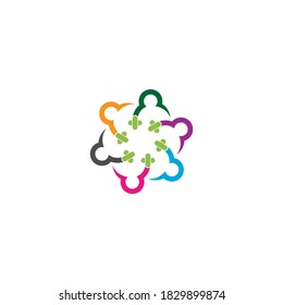 Collection Of People Icons In Circle - Vector Concept Engagement, Togetherness
