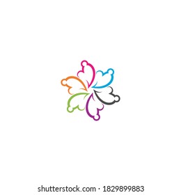 Collection Of People Icons In Circle - Vector Concept Engagement, Togetherness