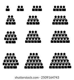 Collection of people icons. Crowd concept. Vector illustration. 