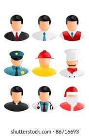 Collection of people occupation icons