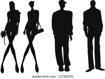 Collection of people silhouettes