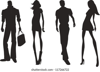 Collection of people silhouettes